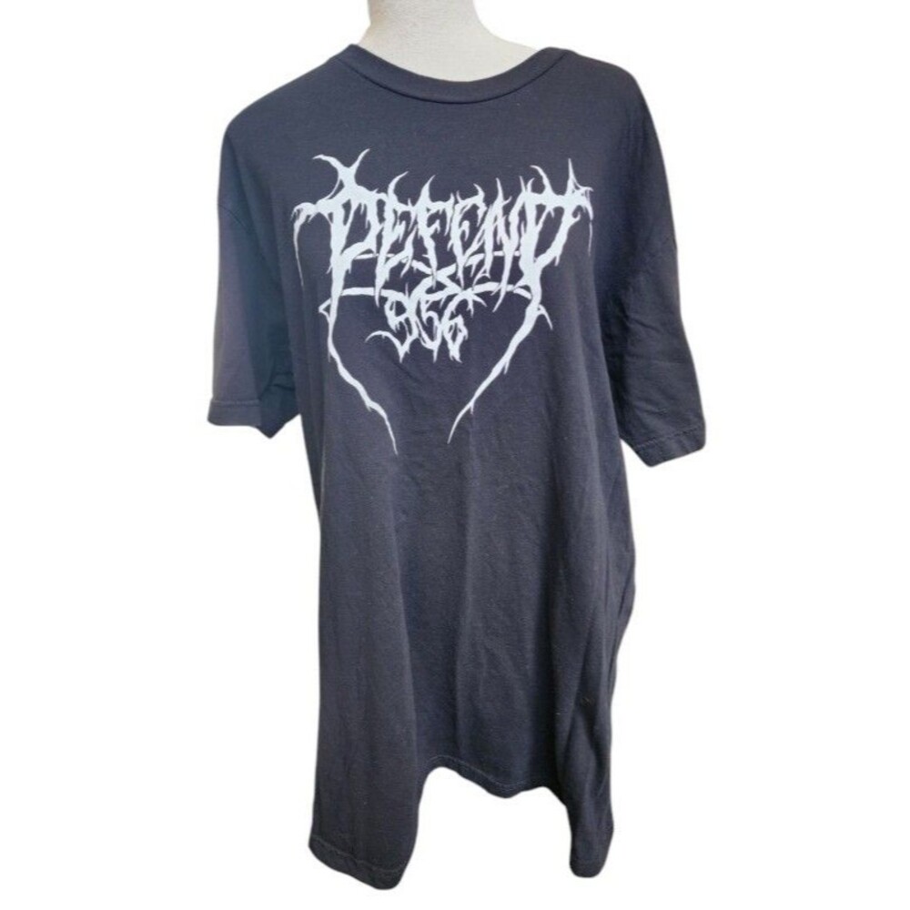DEFEND 956 Metal Band T-Shirt Black 2 Sides Size Large Cthulhu Back